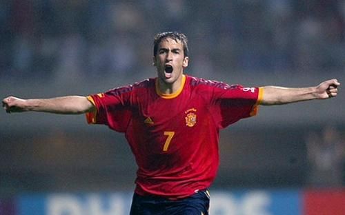 Raúl, autor de dos goles frente a Sudáfrica
